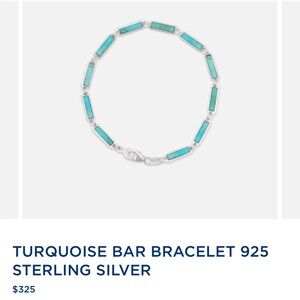 Turquoise and Silver Bar Bracelet
